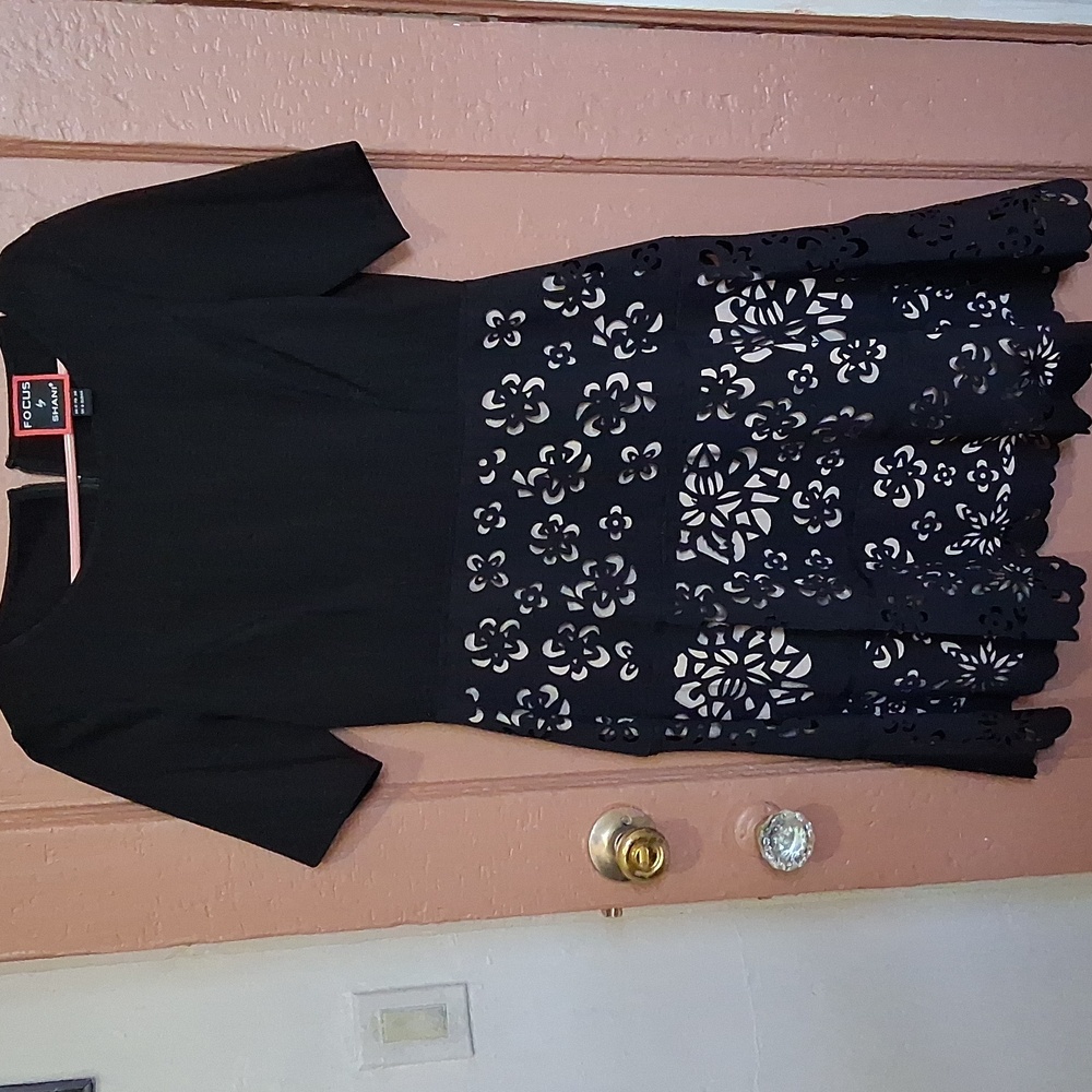 Focus Black Floral Lace Midi Dress( Brand New but tag is missing.